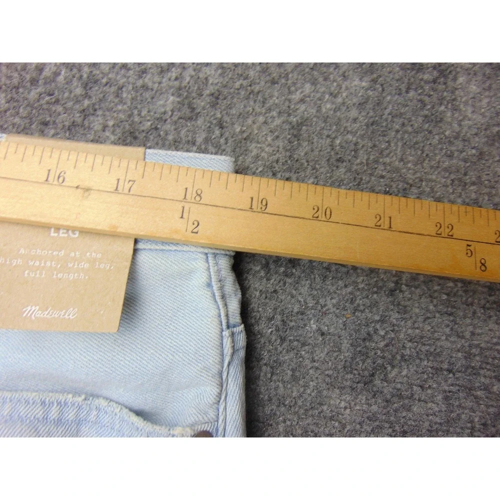 Madewell Superwide-Leg Jeans Mens 33 Light Blue Baggy Skate Streetwear‎ NK807
